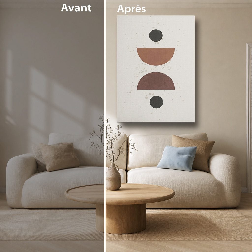 Tableau Bohème Salon Art Mural Arches Géométriques Minimaliste