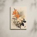 Tableau Botanique Salon Collage Végétal Fond Beige
