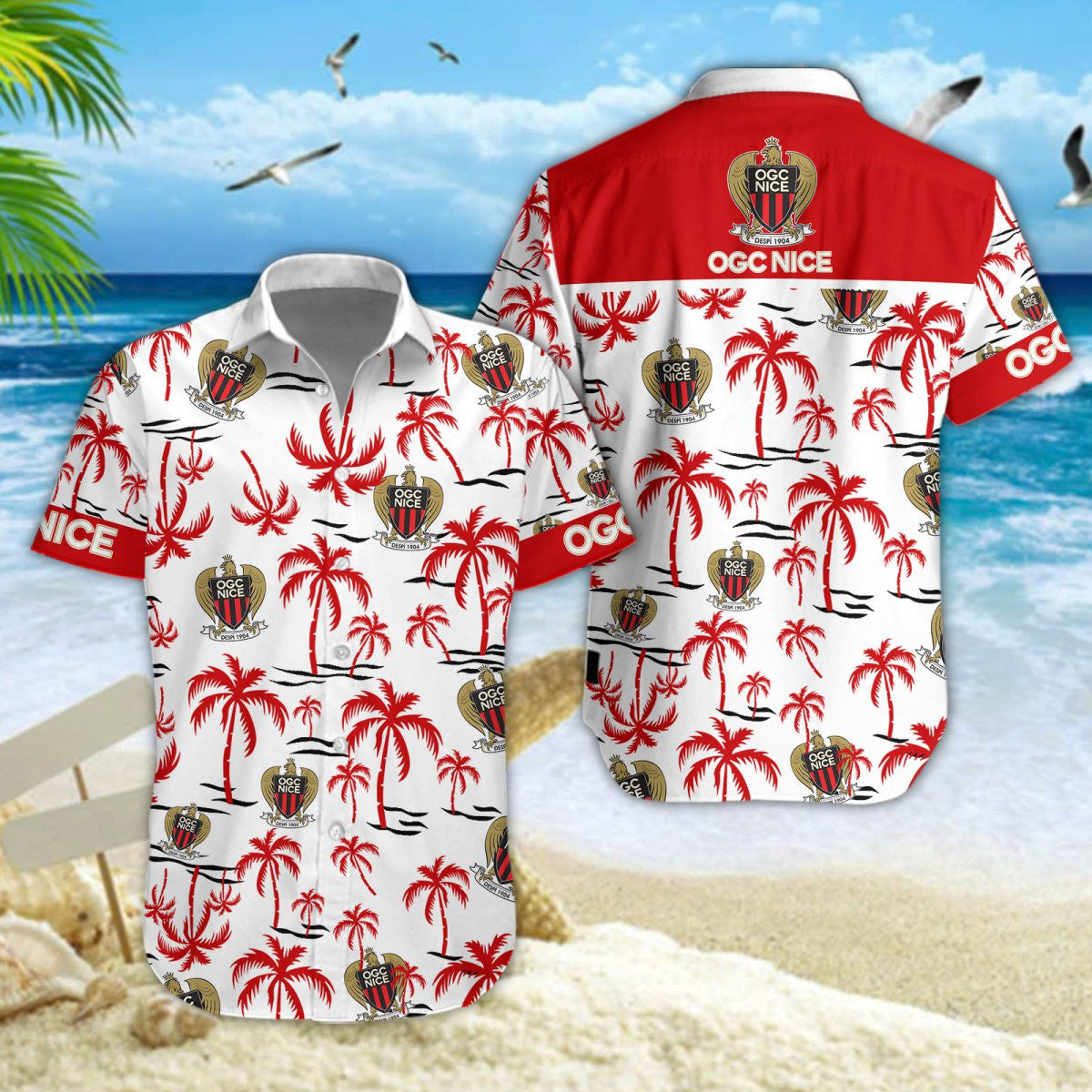 Chemise hawaïenne OGC Nice 01 - Chemise Aloha Ligue 1