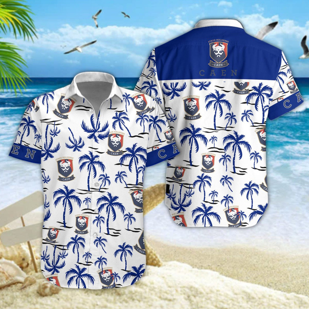 Chemise hawaïenne Stade Malherbe Caen 01 - Chemise Aloha Ligue 1
