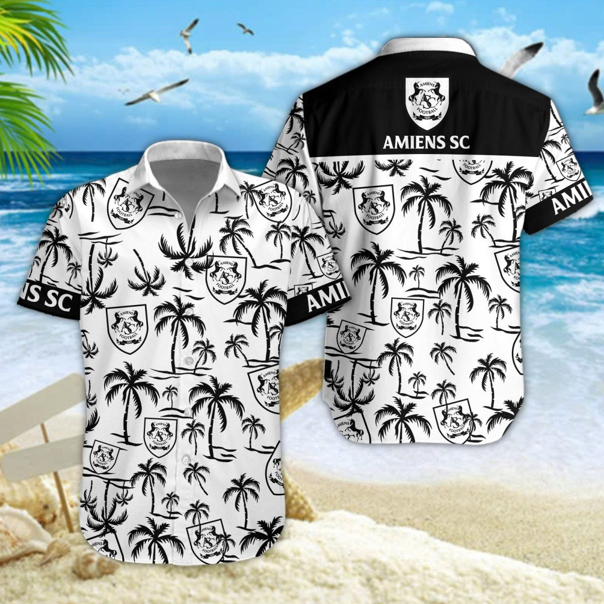 Chemise hawaïenne Amiens SC 01 - Chemise Aloha Ligue 1