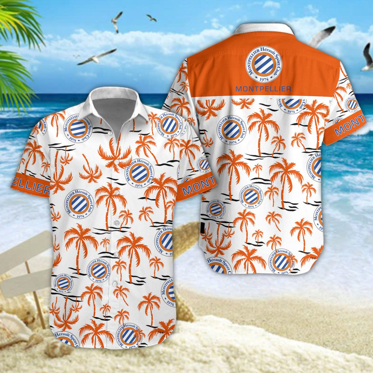 Chemise hawaïenne Montpellier HSC 01 - Chemise Aloha Ligue 1