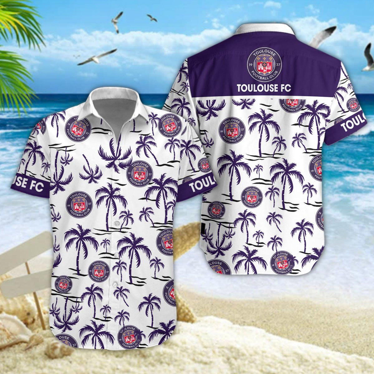 Chemise hawaïenne Toulouse FC 01 - Chemise Aloha Ligue 1