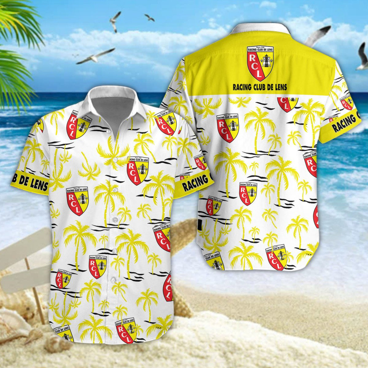 Chemise hawaïenne Racing Club de Lens 01 - Chemise Aloha Ligue 1