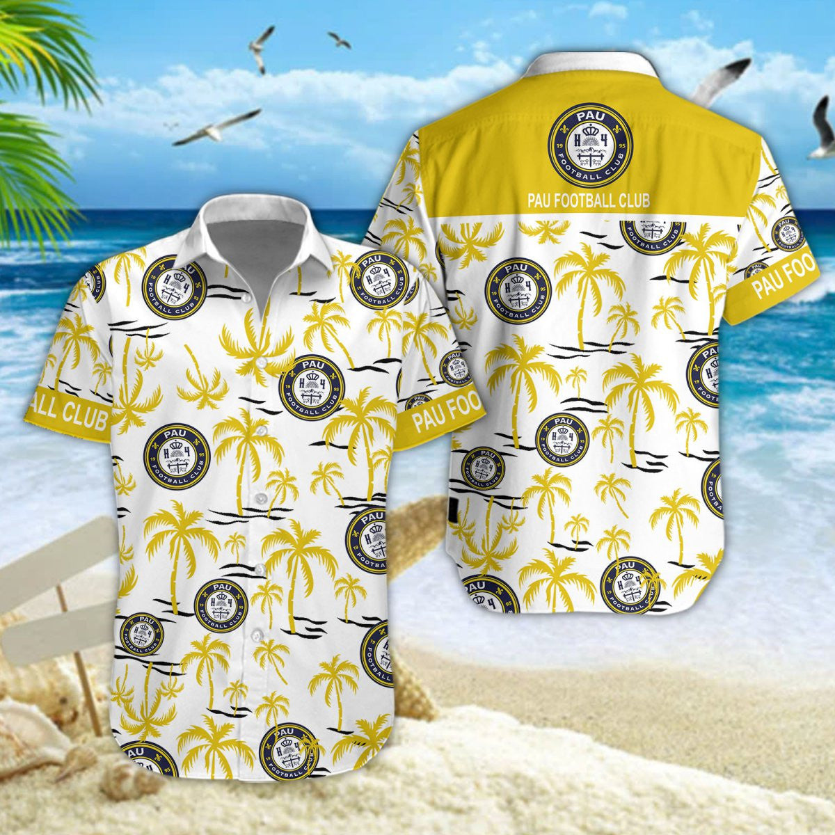 Chemise hawaïenne Pau FC 01 - Chemise Aloha Ligue 1