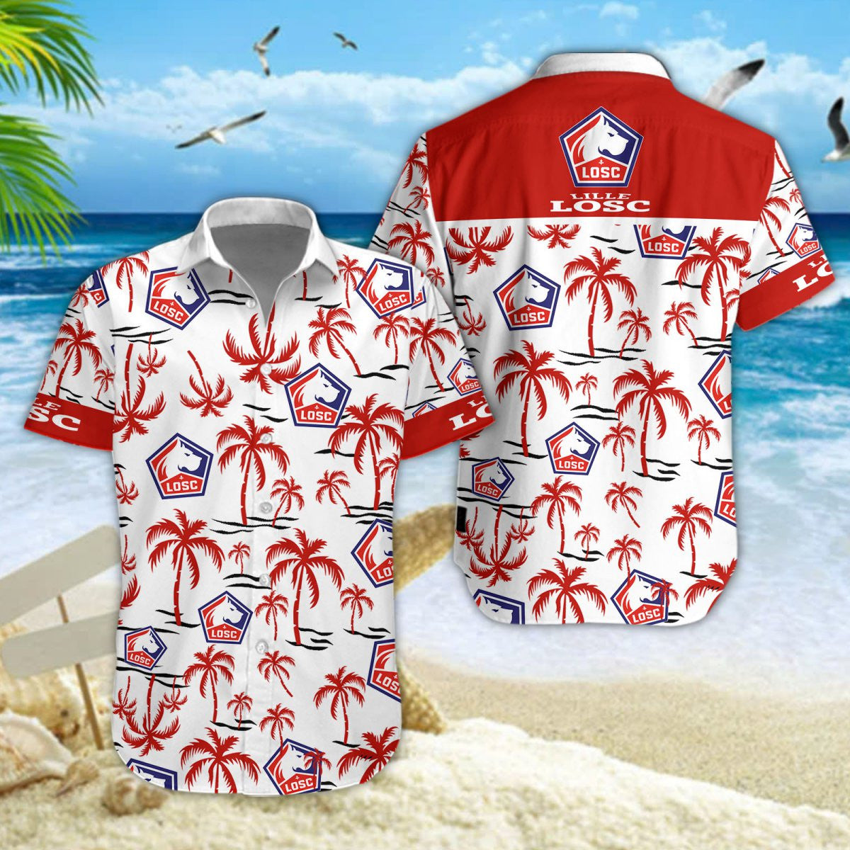 Chemise hawaïenne LOSC Lille 01 - Chemise Aloha Ligue 1
