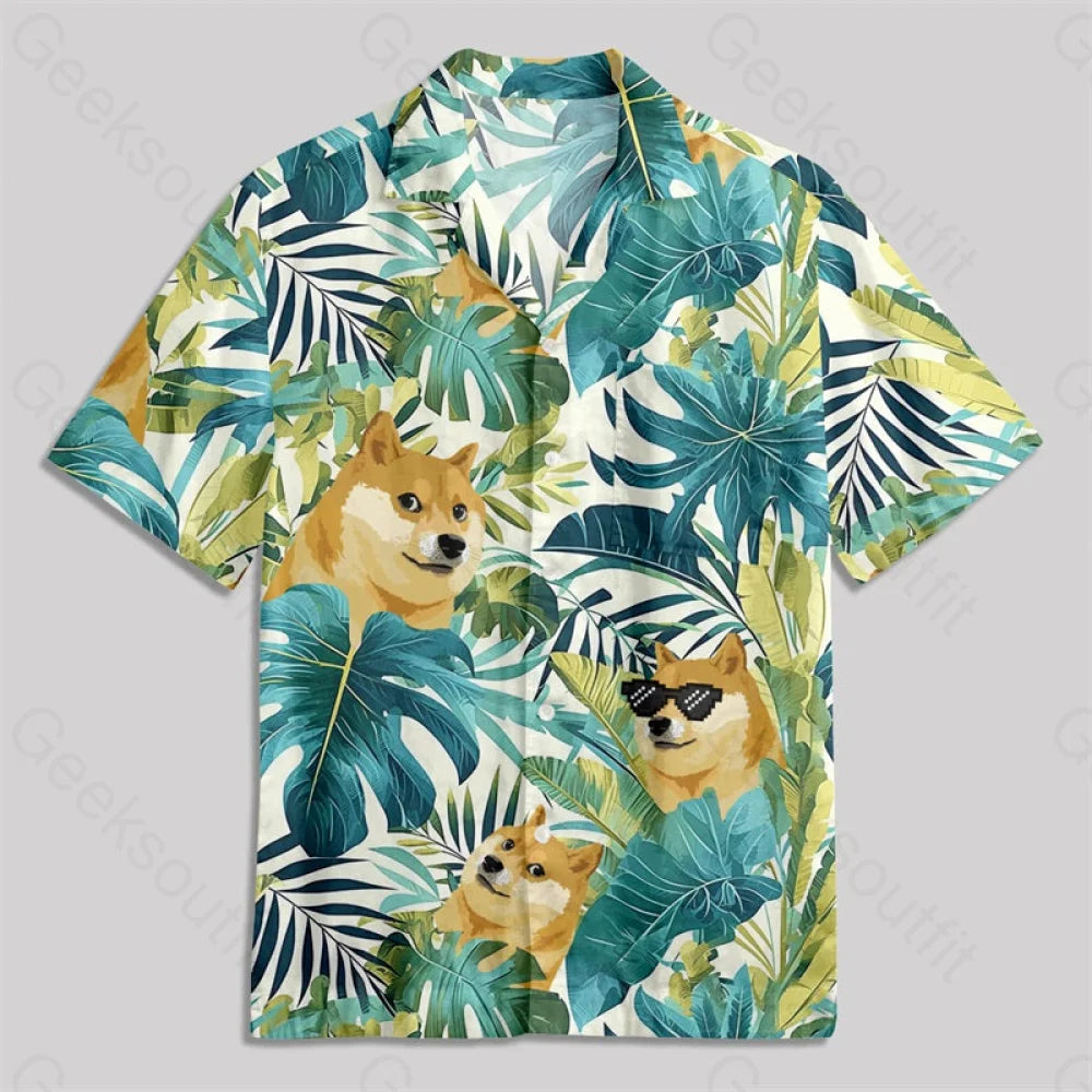 Chemise Hawaïenne à Poche - Chien Hawaïen Deux