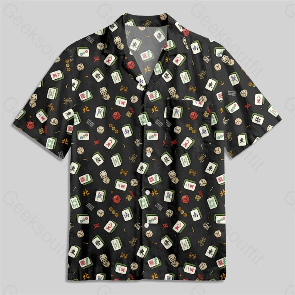 Chemise Hawaïenne à Poche - Jeu de Mahjong Deux