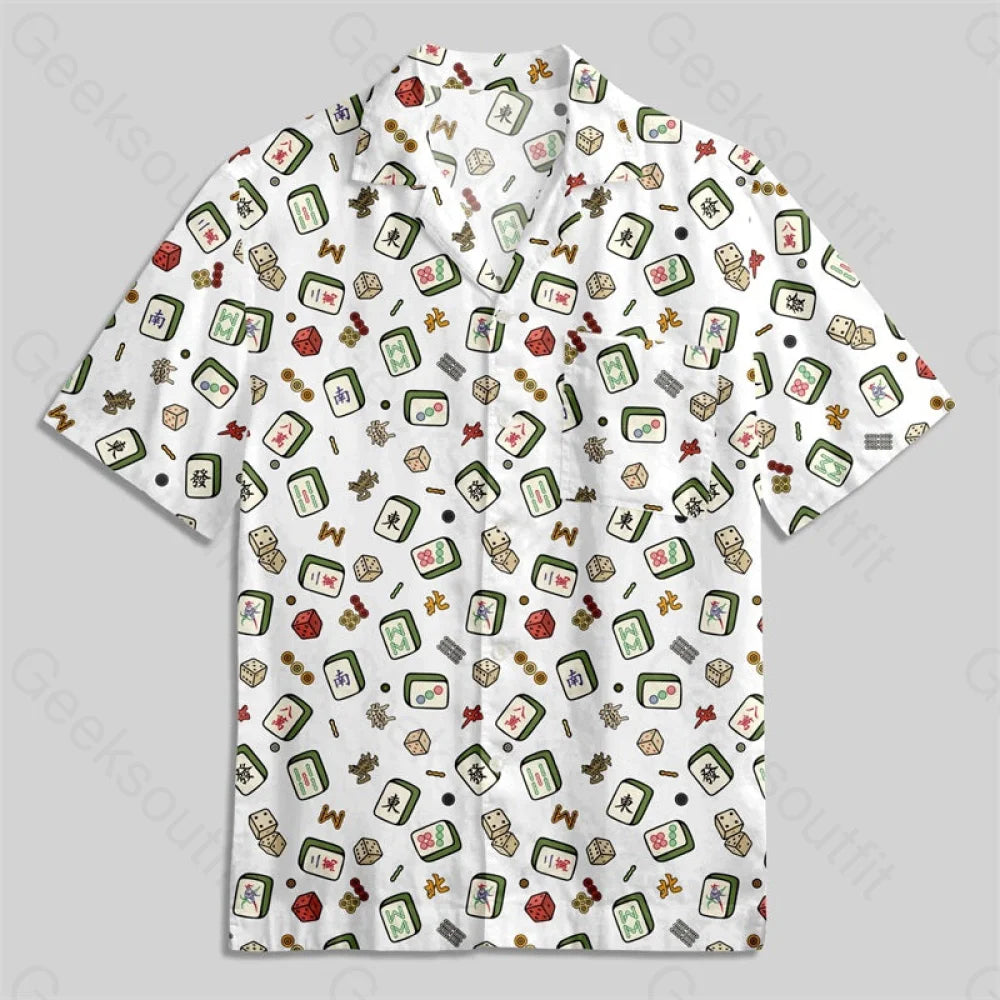 Chemise Hawaïenne à Poche - Jeu de Mahjong