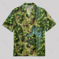 Chemise Hawaïenne à Poche - Carte de Forêt de Jeu RPG